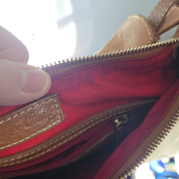 Dooney & Bourke Tan and Brown Shoulder Bag - Picture 4 of 12